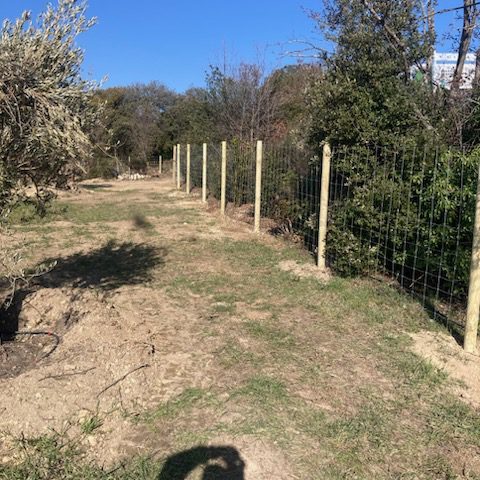 Cloture Maille progressive anti sangliers sur poteau bois - Hestia - Avignon