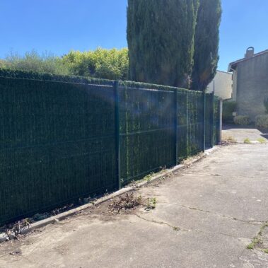Cloture avec Brise vue Haie artificielle