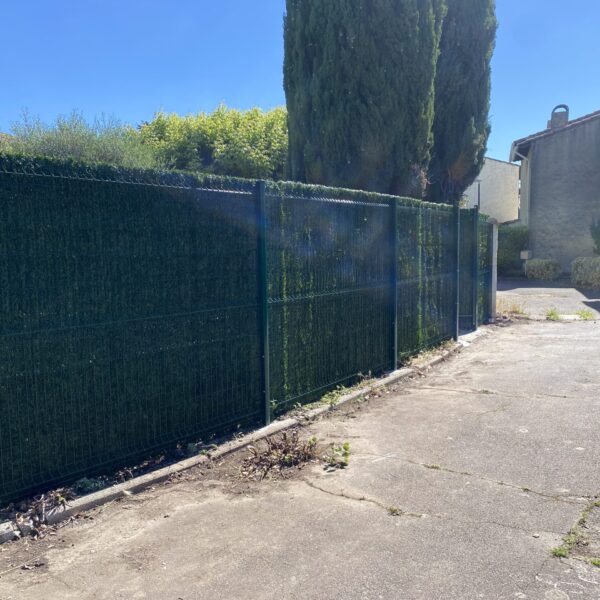 Cloture avec Brise vue Haie artificielle