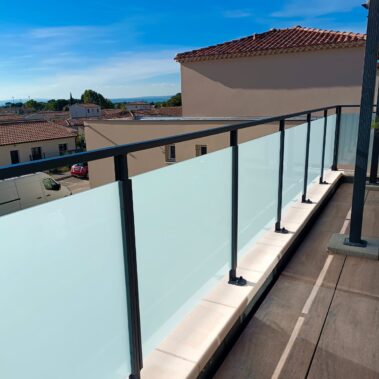 Garde corps Acier Verre 2