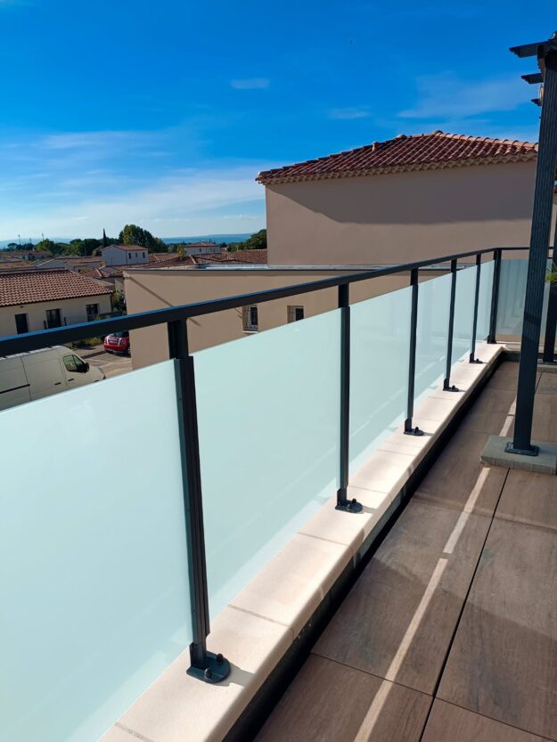 Garde corps Acier Verre 2