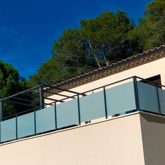 Garde corps Acier Verre