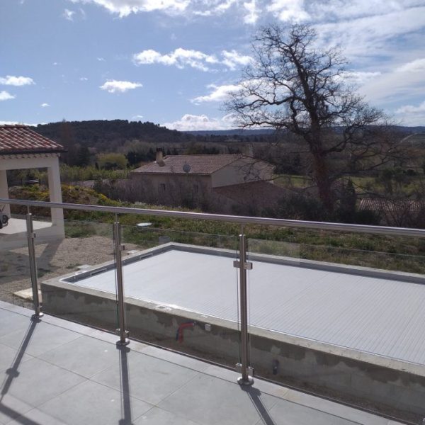 Garde corps Inox remplissage Verre 4 - Hestia - Avignon