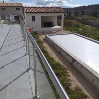 Garde corps Inox remplissage Verre 6 - Hestia - Avignon