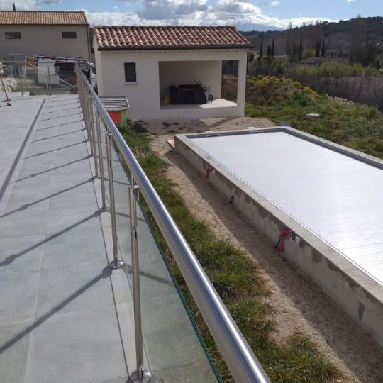 Garde corps Inox remplissage Verre 6 - Hestia - Avignon