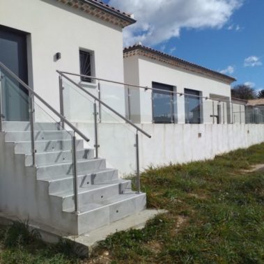 Garde corps Inox remplissage Verre 7 - Hestia - Avignon