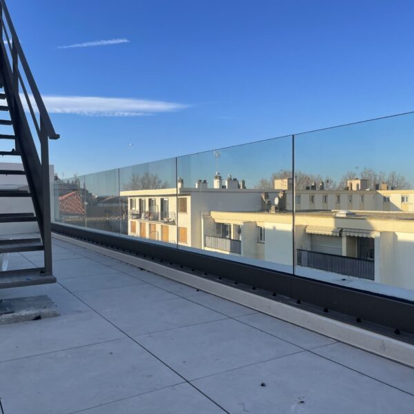 Garde-corps ev Verre sur Profil U