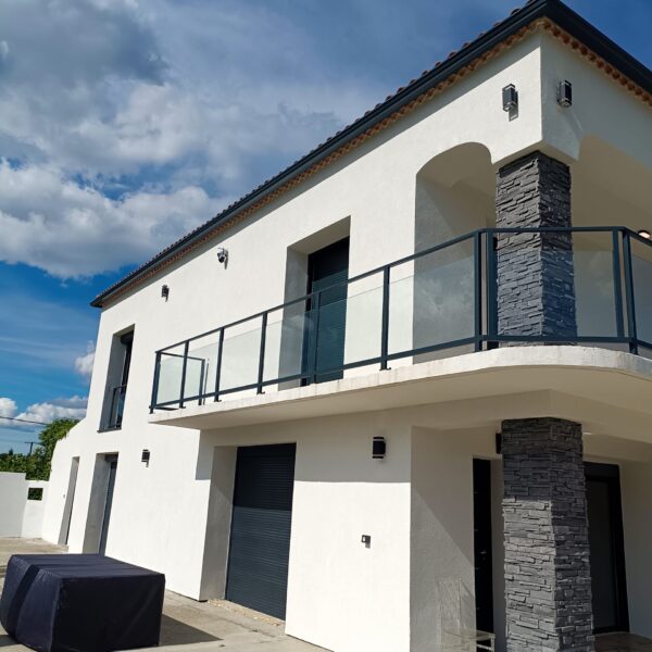 Garde-corps sur mesure Acier verre 3