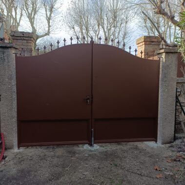 Portail Habitation Acier 2 Vantaux Couleur MARS 2525 (2)