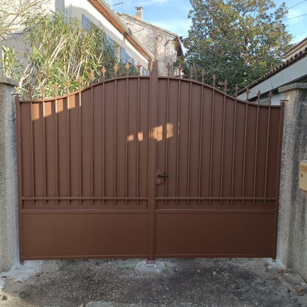 Portail Habitation Acier 2 Vantaux Couleur MARS 2525